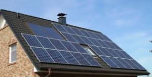 Solar panel on the roof