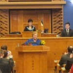 Vastvalitud Riigikogu esimehe Ene Ergma tänukõne